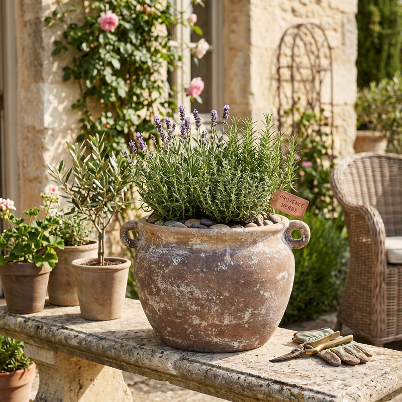 Bungalow Rose Hooge Textured Stoneware Jug Planter & Reviews | Wayfair